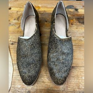 Madewell Calfhair Spotted Mules